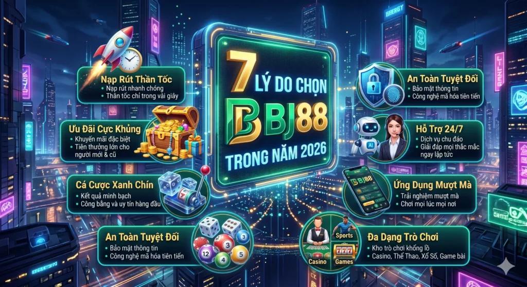 7 Lý Do Nhà Cái BJ88 Là Lựa Chọn Hàng Đầu Cho Người Chơi 2026 Lý do chọn nhà cái BJ88