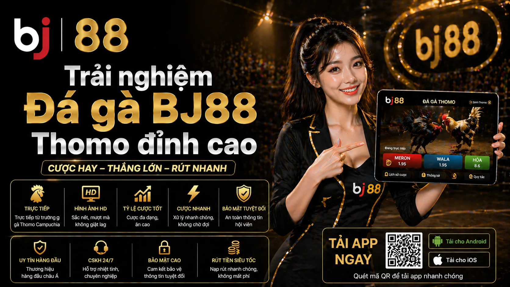 Trải nghiệm đá gà BJ88 đỉnh cao